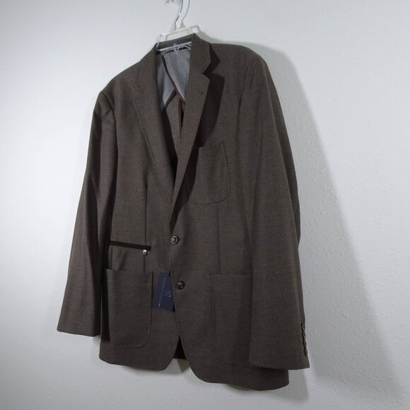 Hart Schaffner Marx Sport Jacket Men's 44R Size L Brown Executive Academia Prof - Picture 4 of 14